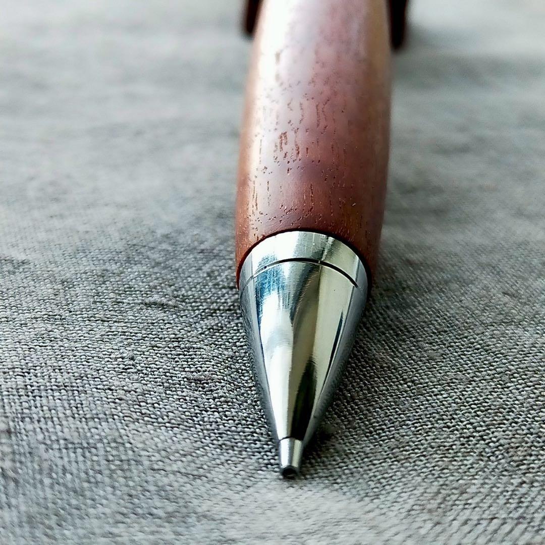 アマゾンジャラ　ハンドメイド　木軸シャープペン　0.5mm　天然木　シルバー