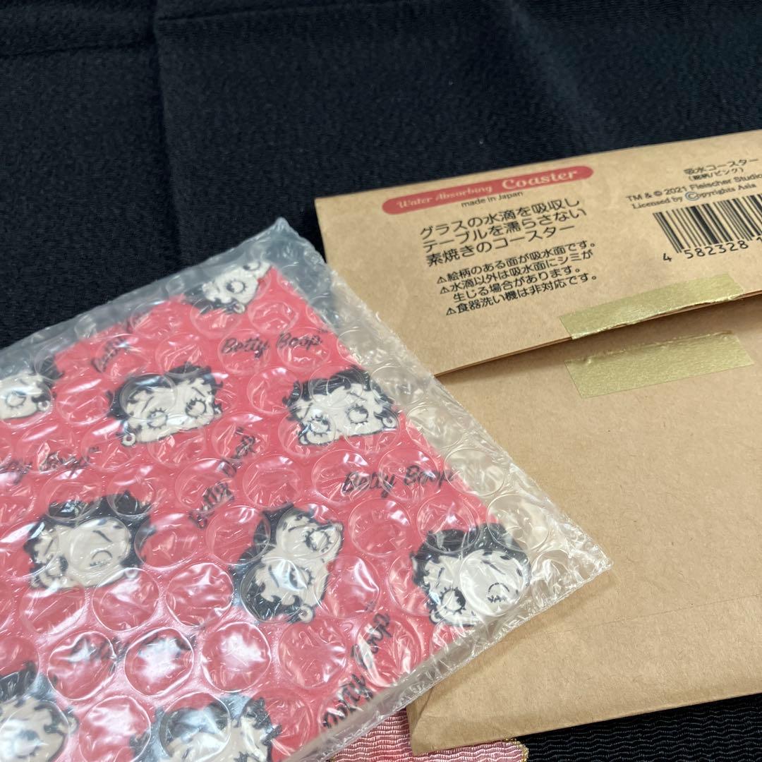 BettyBoop ウォッシュタオルと吸水コースター　昭和レトロ　未使用未開封