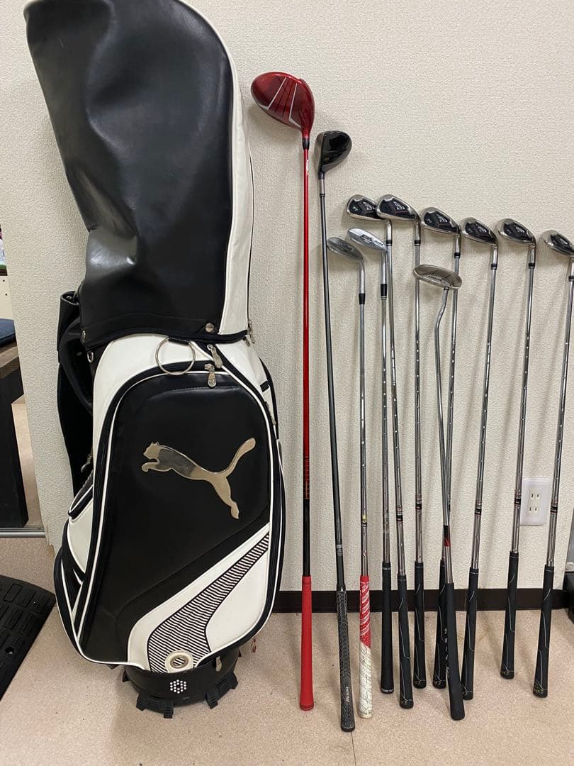 3-2422 PUMAゴルフバッグ・ゴルフクラブ11本セット