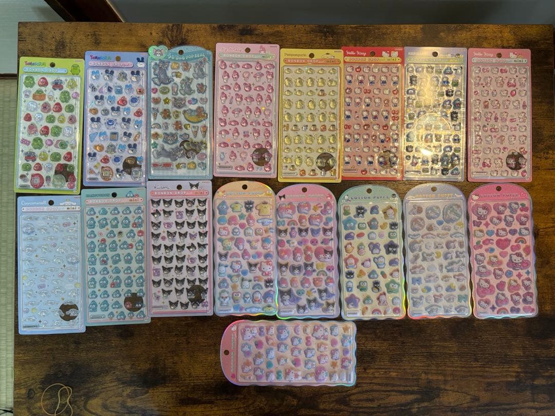 キャラクターボンボンシール 17枚セット