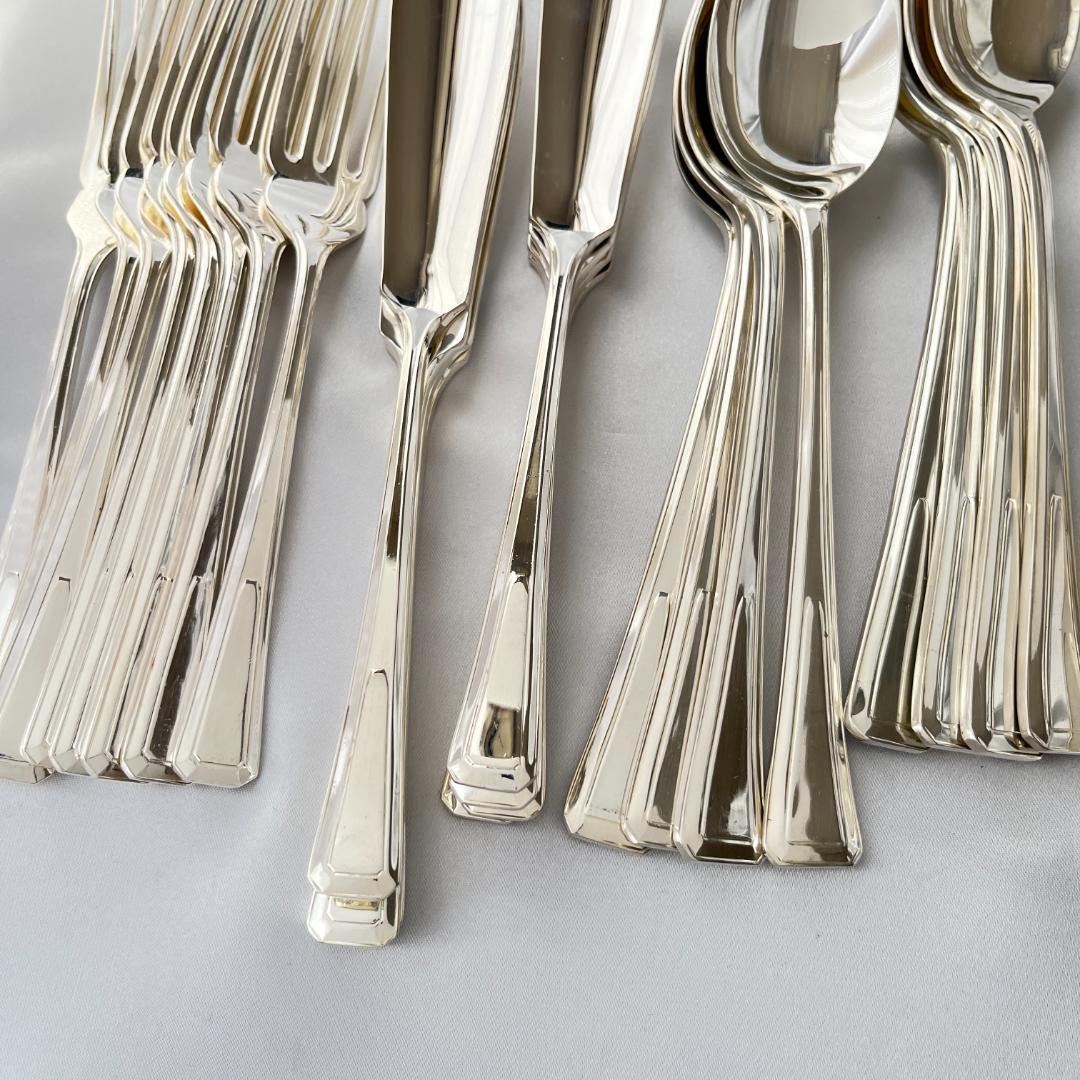 【James Rayls】 アールデコ ディナーフルセット 8名用87本組