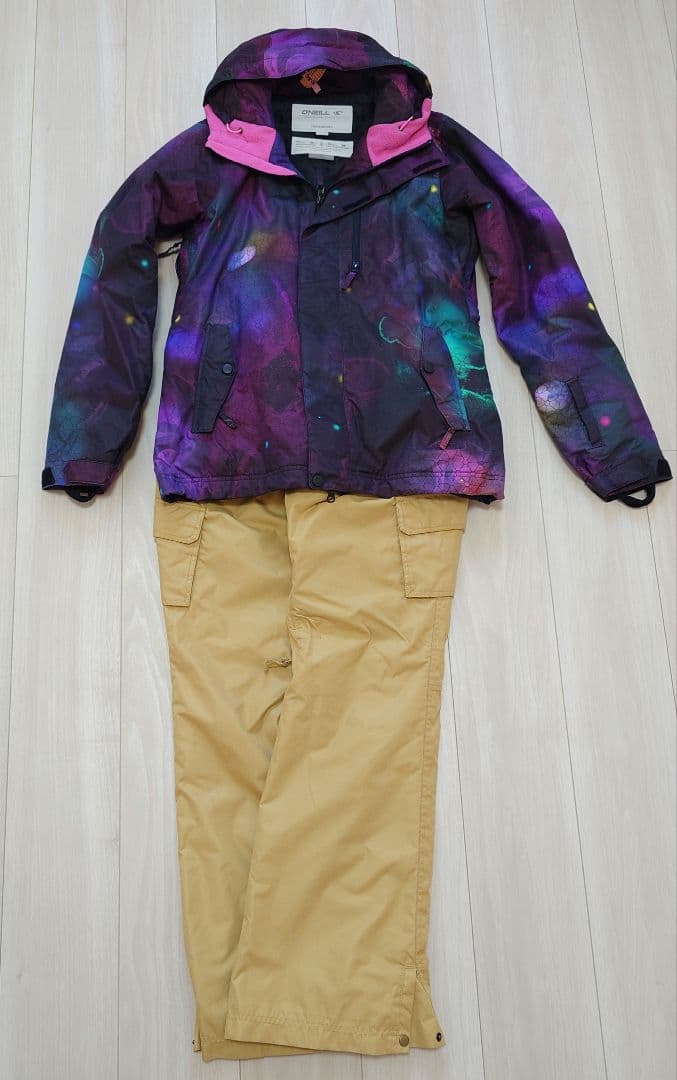 スキー・スノボウェア　セット（ONEIL紫・Opベージュ）