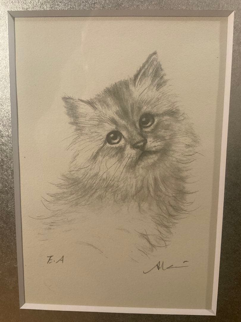 八代亜紀　「チビたん」　リトグラフ　直筆サイン・エディション・作品証明シール有り