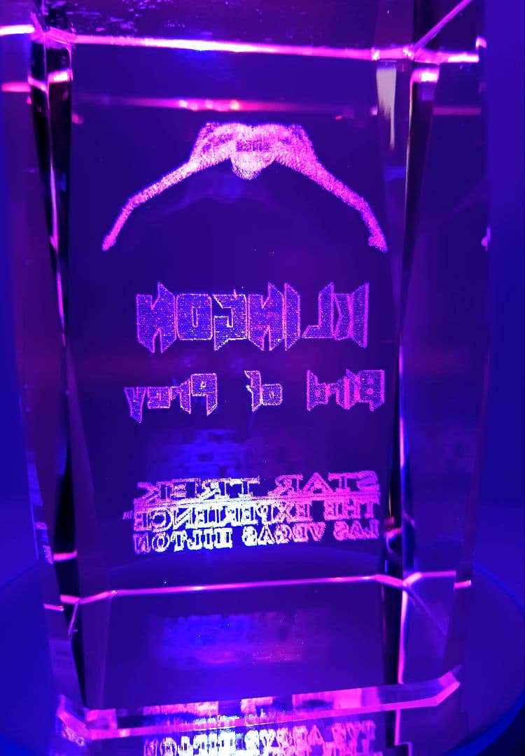 希少 スタートレック クリンゴン バード・オブ・プレイ 3Dクリスタル