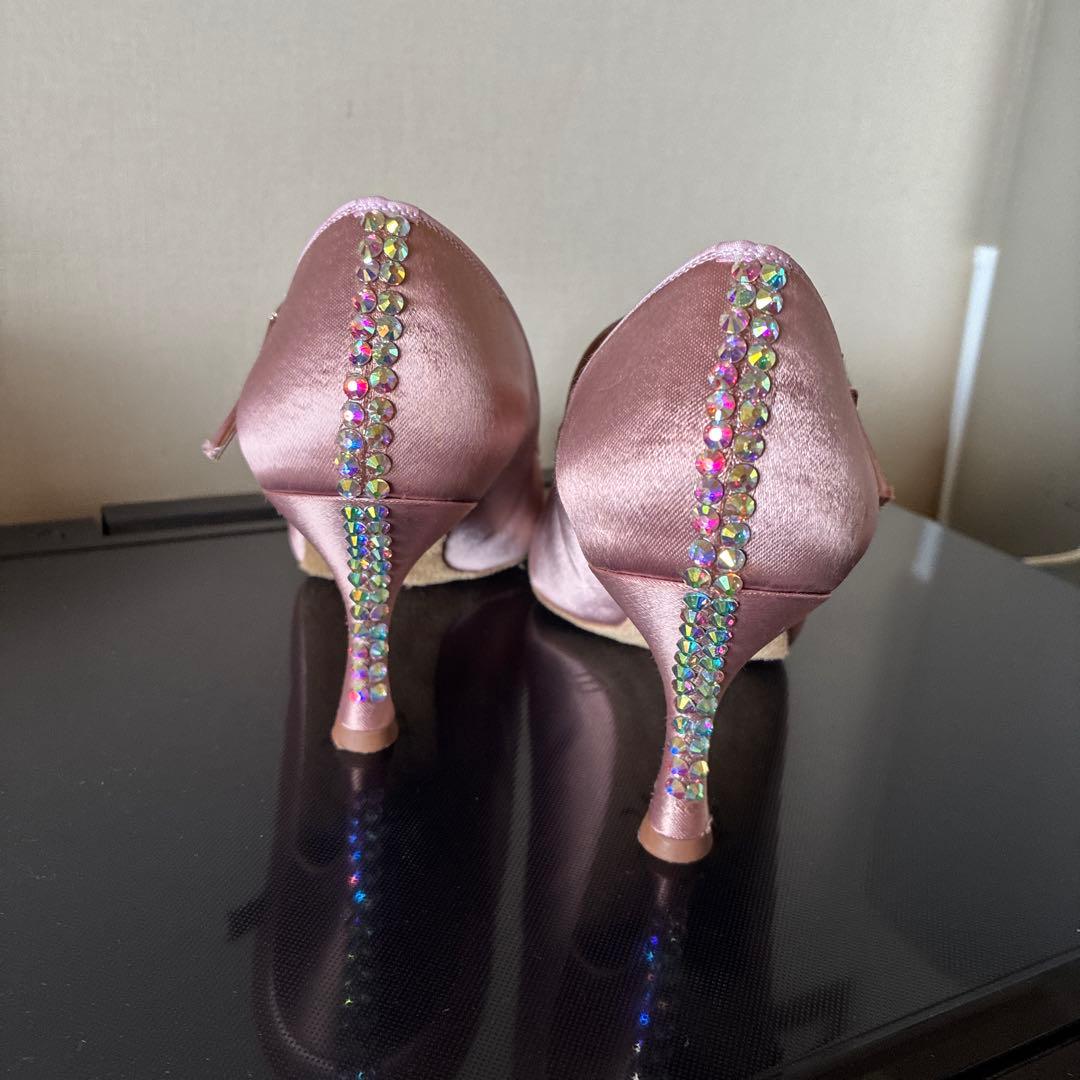 K e n tピンク サテン 社交ダンスシューズ　２３R