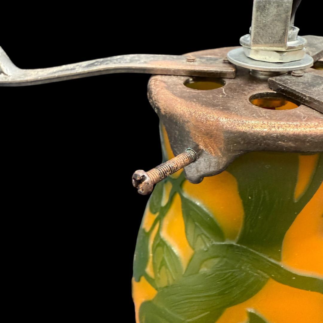 高さ33㎝【希少】エミールガレ風　レプリカ　ランプ　卓上照明