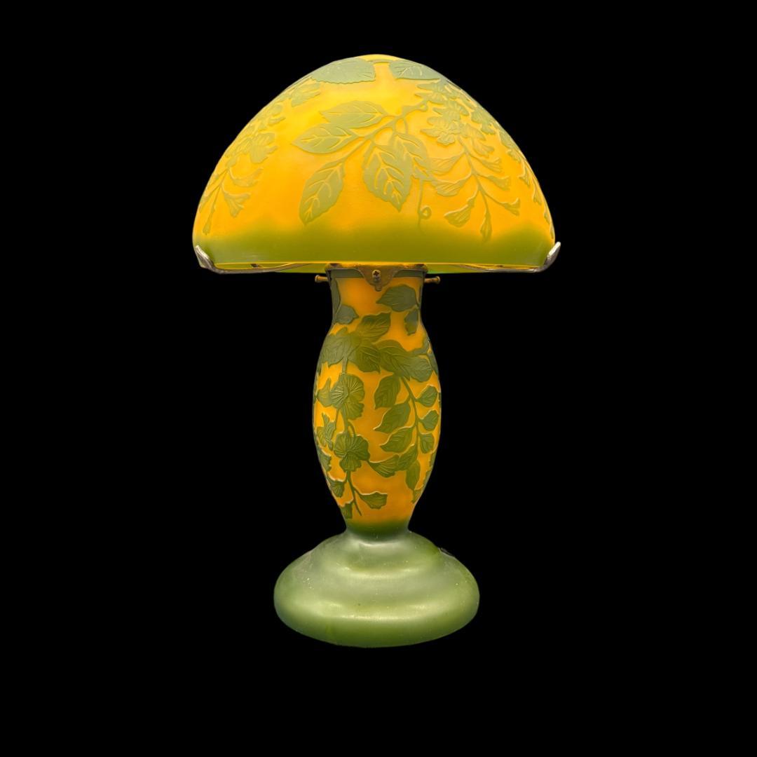 高さ33㎝【希少】エミールガレ風　レプリカ　ランプ　卓上照明