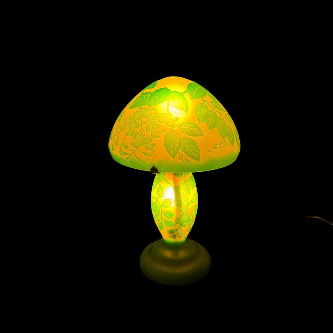 高さ33㎝【希少】エミールガレ風　レプリカ　ランプ　卓上照明