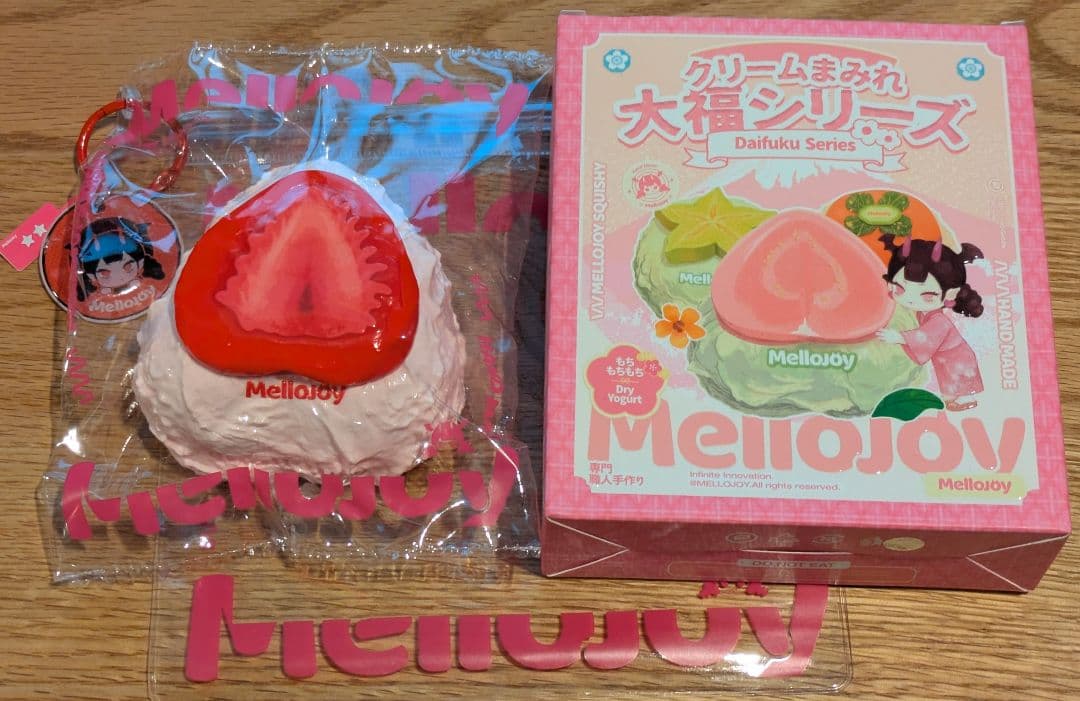 Mellojoy クリームまみれ大福 ストロベリー いちご スクイーズ