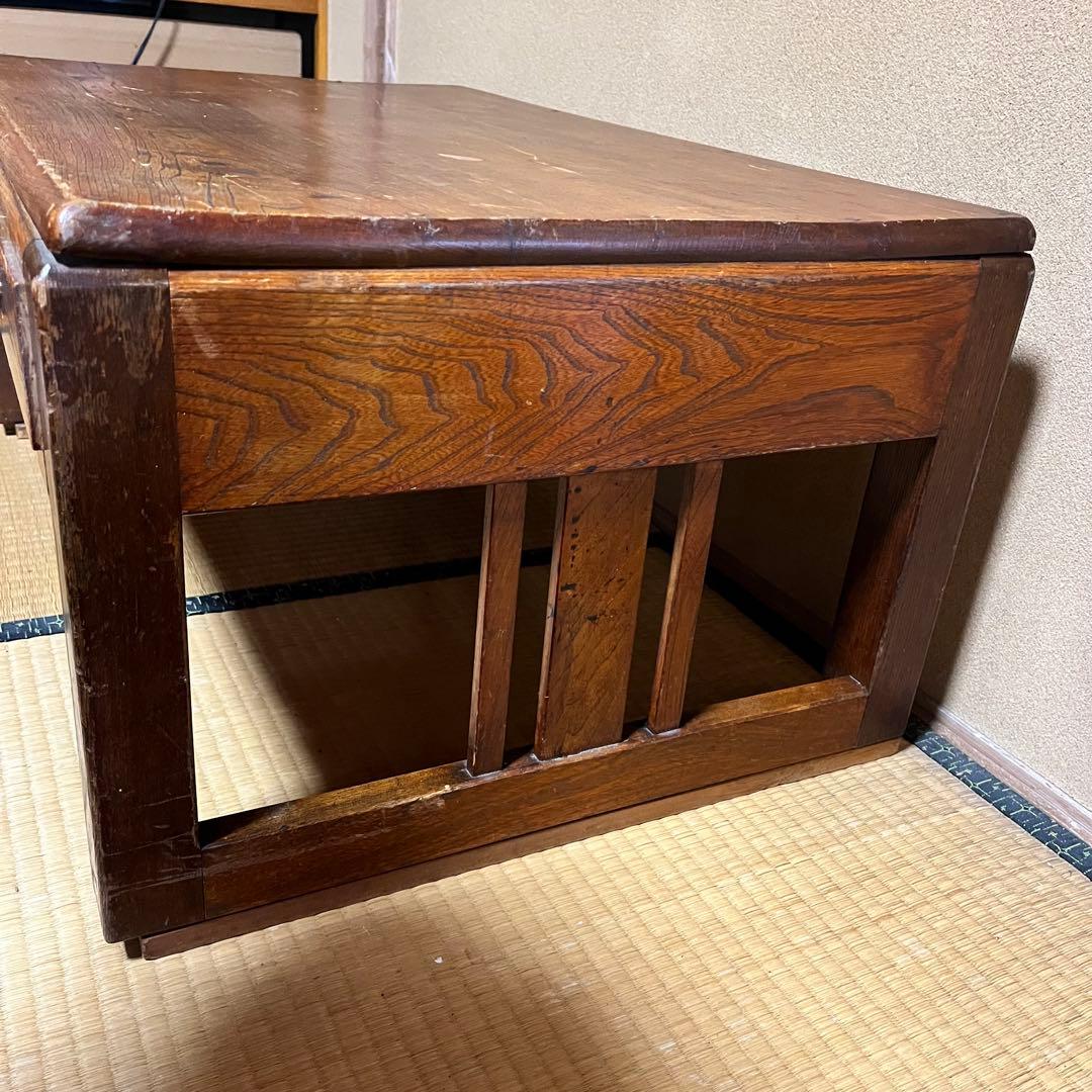古道具　昭和レトロ　文机　ローテーブル　木製