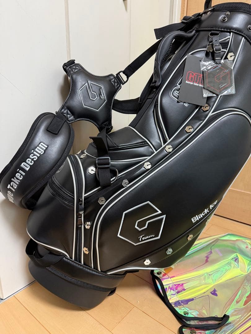 新品★GTD★スタンドキャディバッグ★未使用★タグ付き★ゴルフ★ジョージ武井★黒