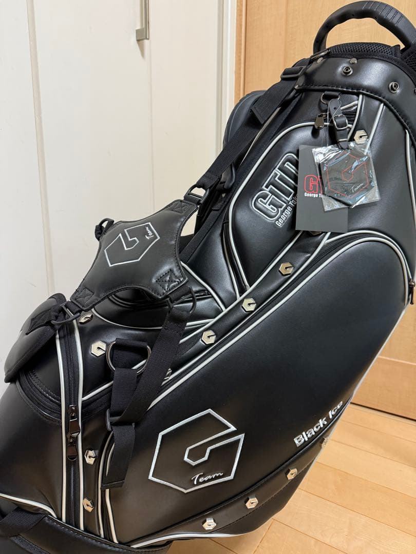 新品★GTD★スタンドキャディバッグ★未使用★タグ付き★ゴルフ★ジョージ武井★黒