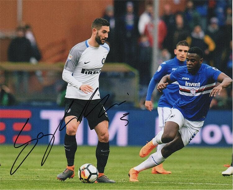 直筆サイン入り写真 ロベルト・ガリアルディーニ  FCインテル・ミラノSA鑑定済