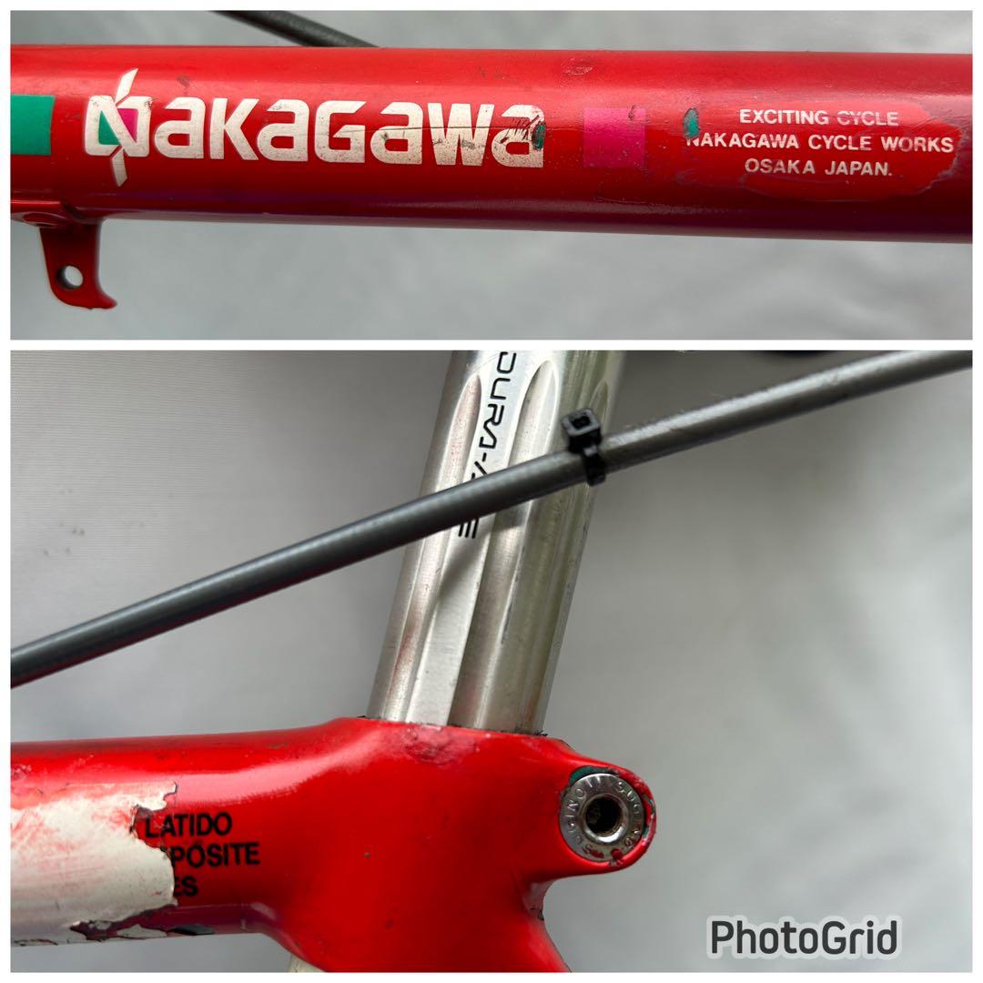 NAKAGAWA ナカガワ クロモリロード ビンテージ 52 赤/白 現状渡し