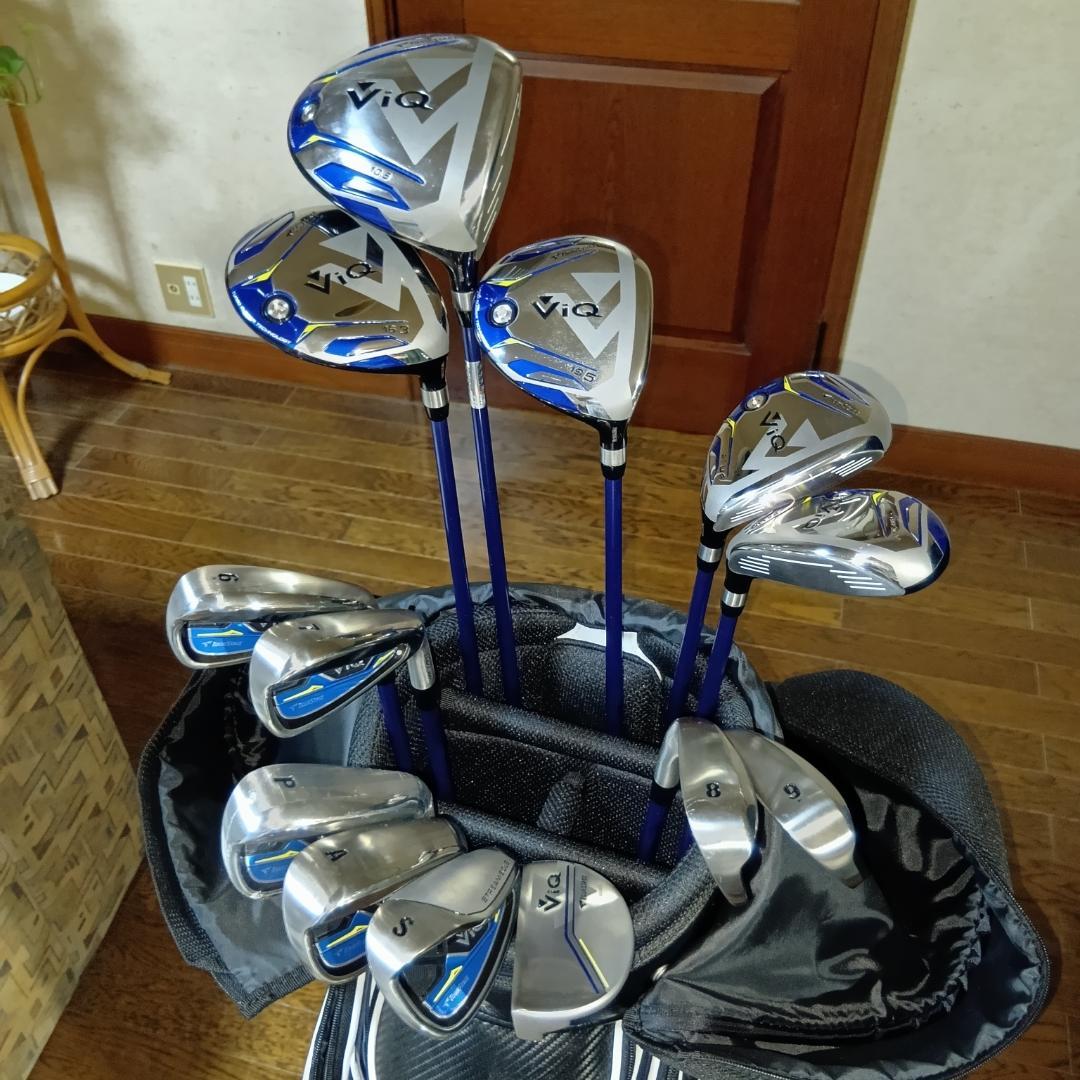 ブリヂストン　ツアーステージViQ13本フルセット,フレックスS＋キャディバック