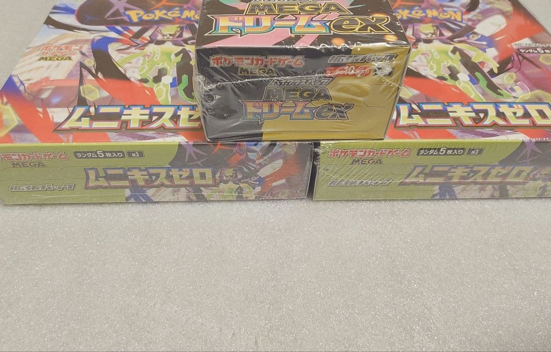 未開封シュリンク付 ポケモンカード3BOX メガドリームex ムニキスゼロ