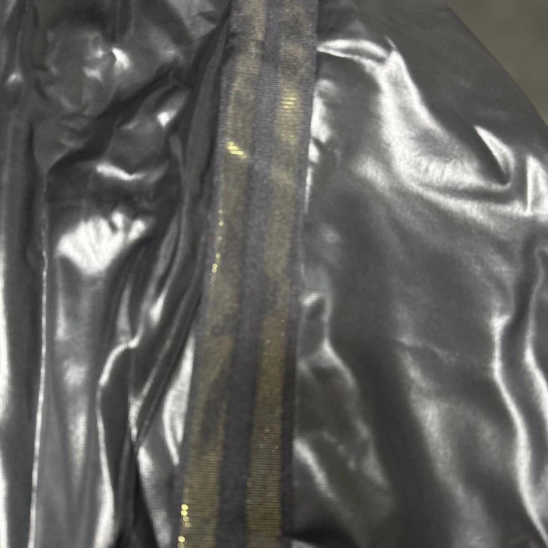 adidas フード付き コーティング ジャケット ジャージ 上下セットブラック