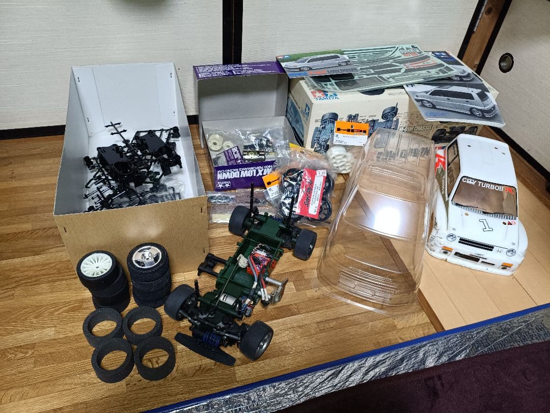 当時物！タミヤ TAMIYA 未塗装 S-MX ボディ M01シャーシセット