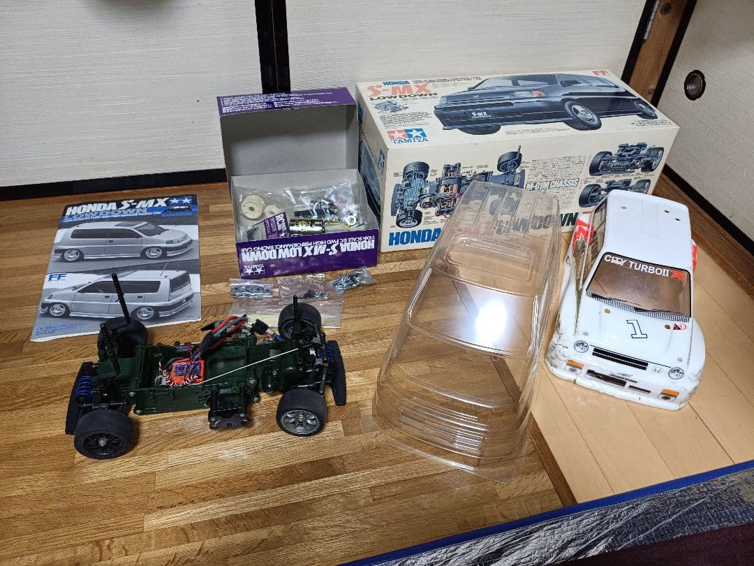 当時物！タミヤ TAMIYA 未塗装 S-MX ボディ M01シャーシセット