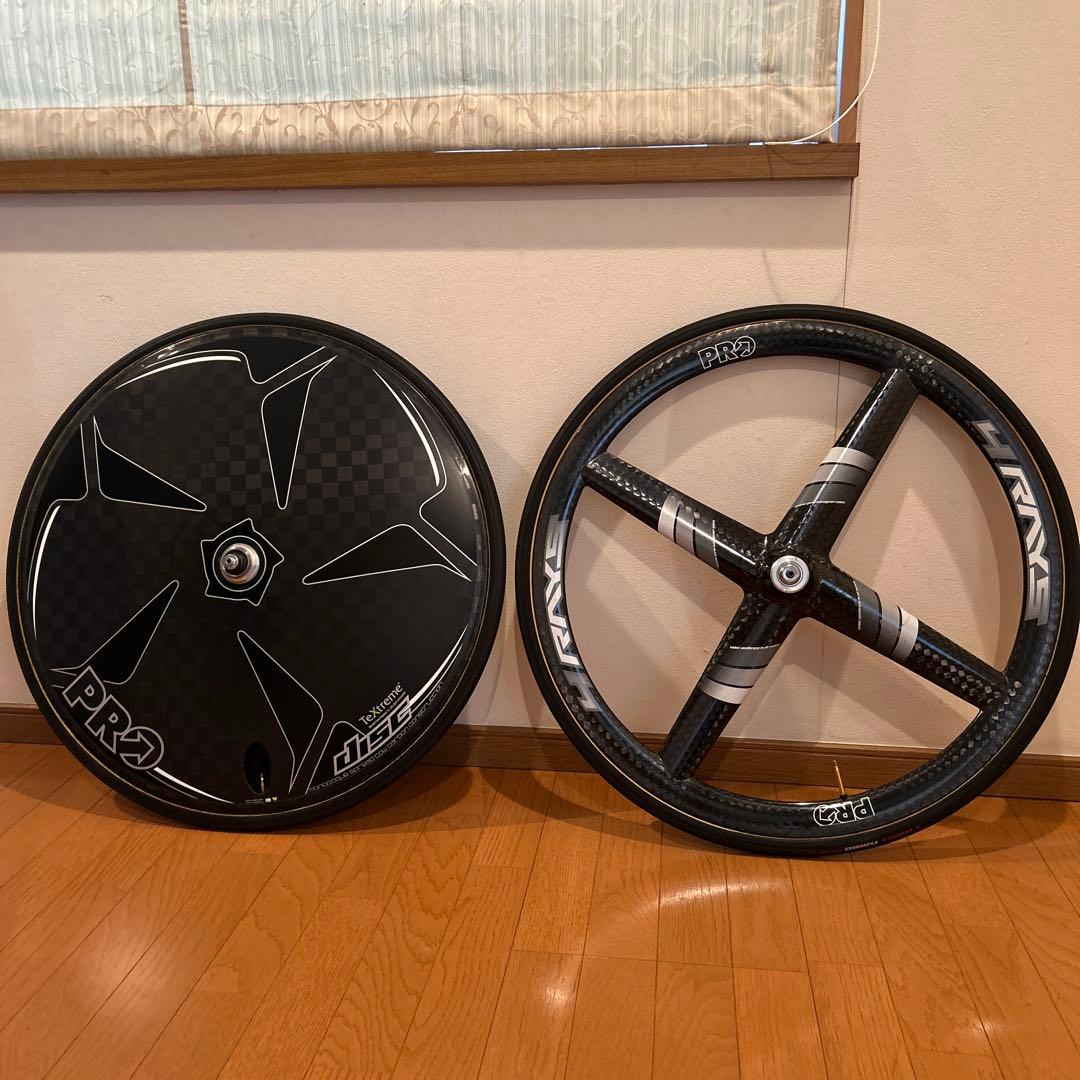 PRO(シマノ) TextremeDISC&4RAYS カーボンホイールセット