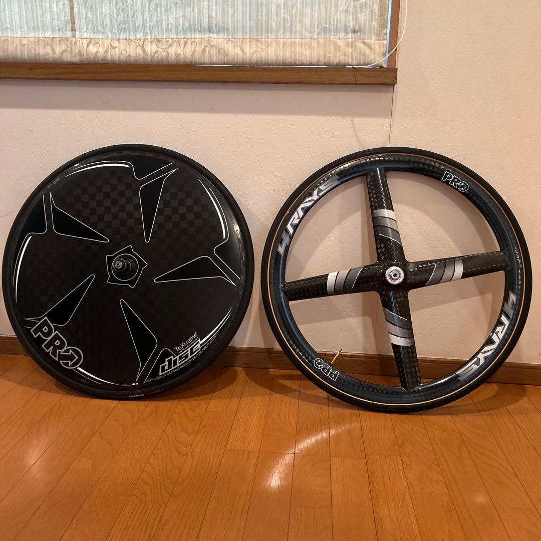 PRO(シマノ) TextremeDISC&4RAYS カーボンホイールセット