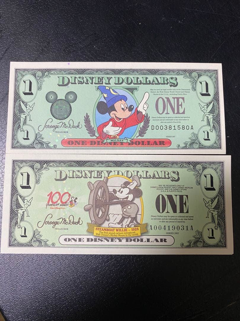ディズニードル コレクション 10ドル 5ドル 1ドル