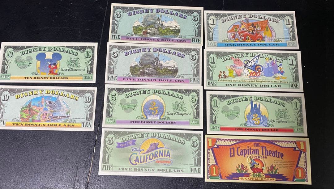 ディズニードル コレクション 10ドル 5ドル 1ドル