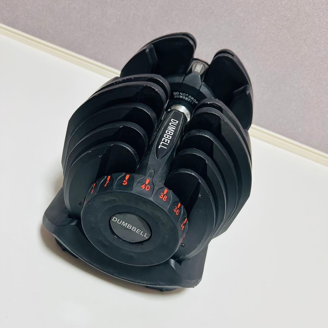 ①可変式ダンベル 最大約40kg 片側1個 【説明文必読、お願い致します】