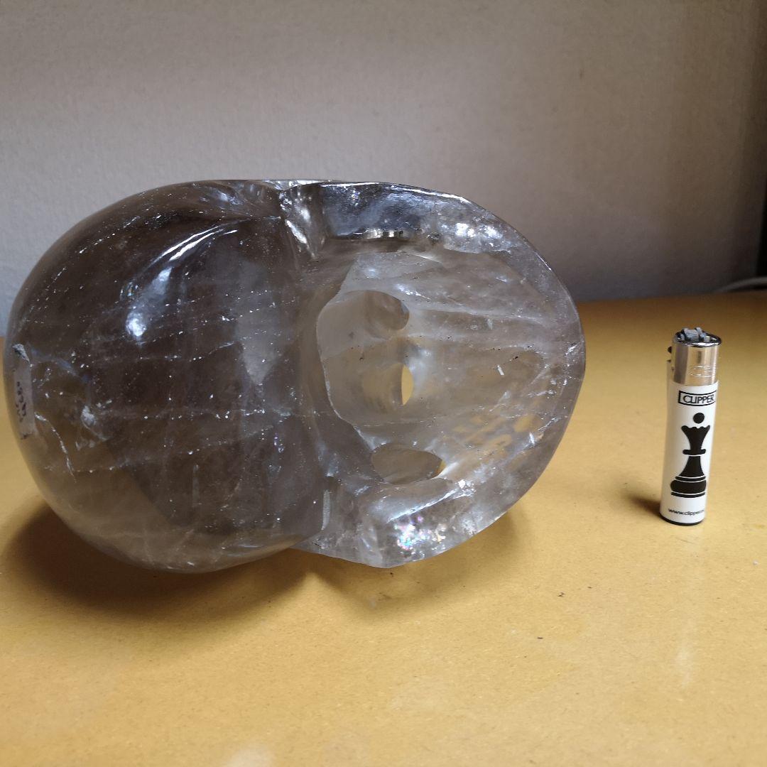 天然水晶スカル　特大　レインボー多数