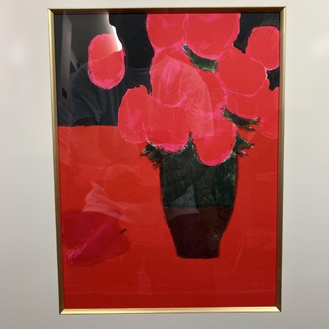 リトグラフ版画　ベルナール•カトラン「画集挿入の版画」