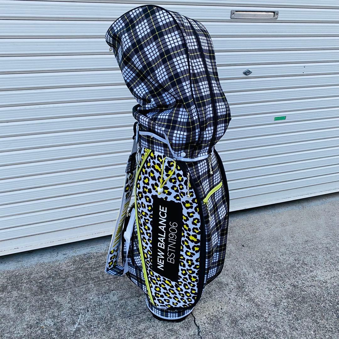 NEW BALANCE チェック柄ヒョウ柄　キャディバッグ　ゴルフ