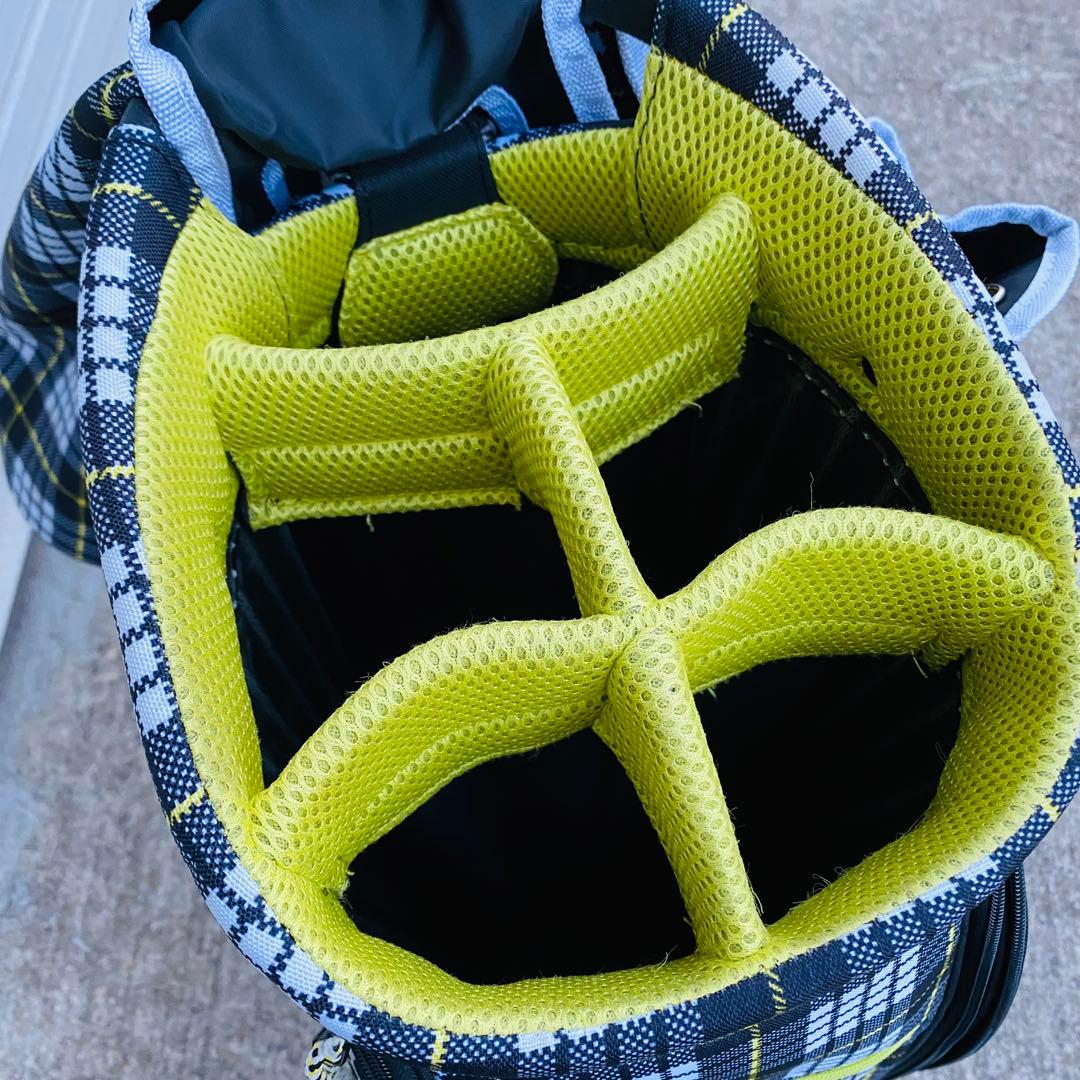 NEW BALANCE チェック柄ヒョウ柄　キャディバッグ　ゴルフ