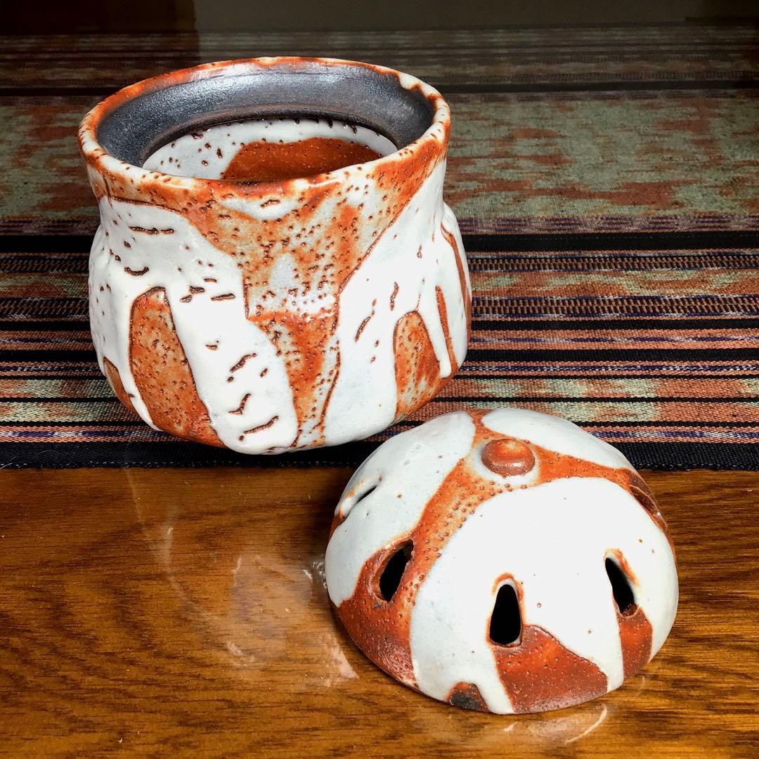 『冬うー特価』　志野焼　戸松万典　香炉　鼠志野