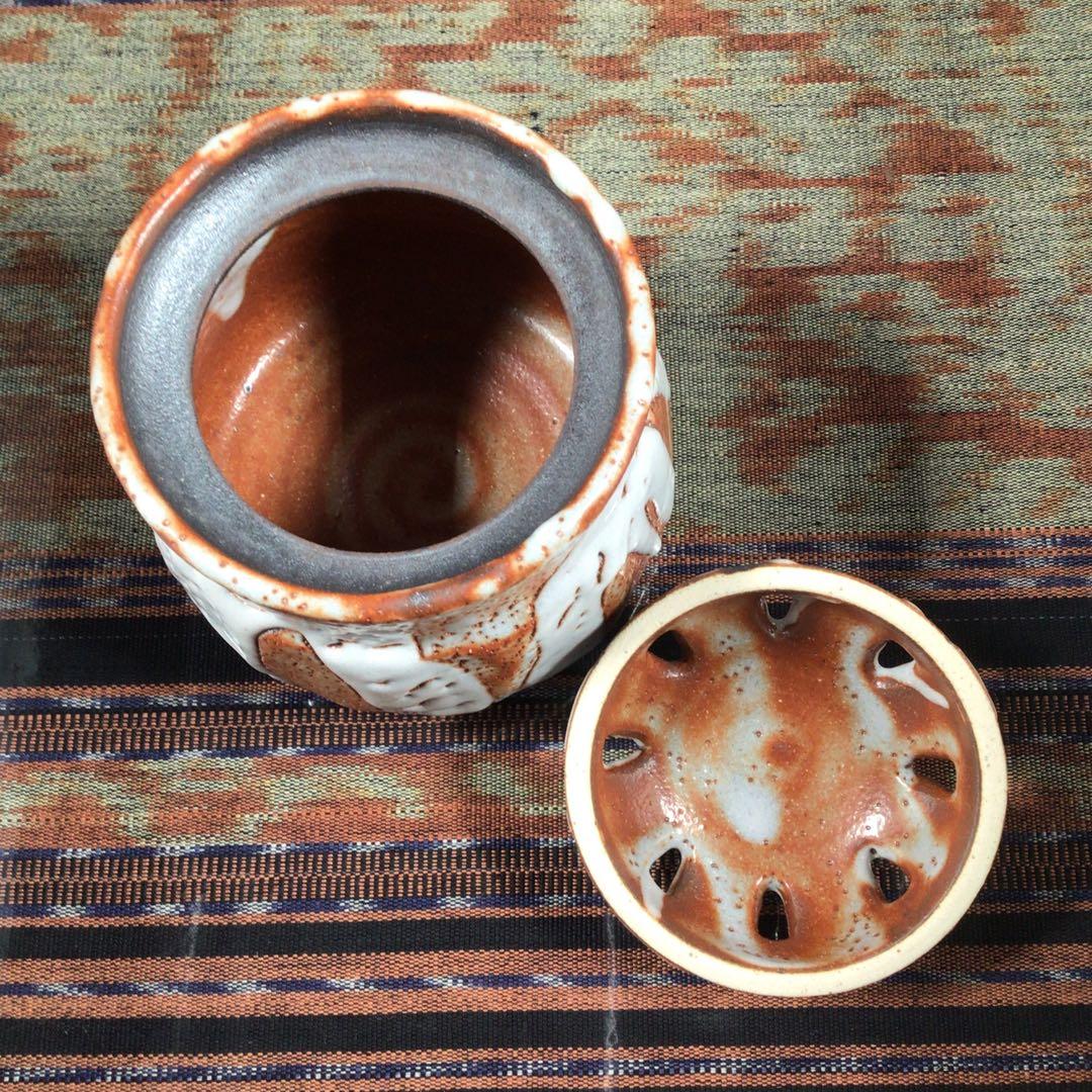 『冬うー特価』　志野焼　戸松万典　香炉　鼠志野