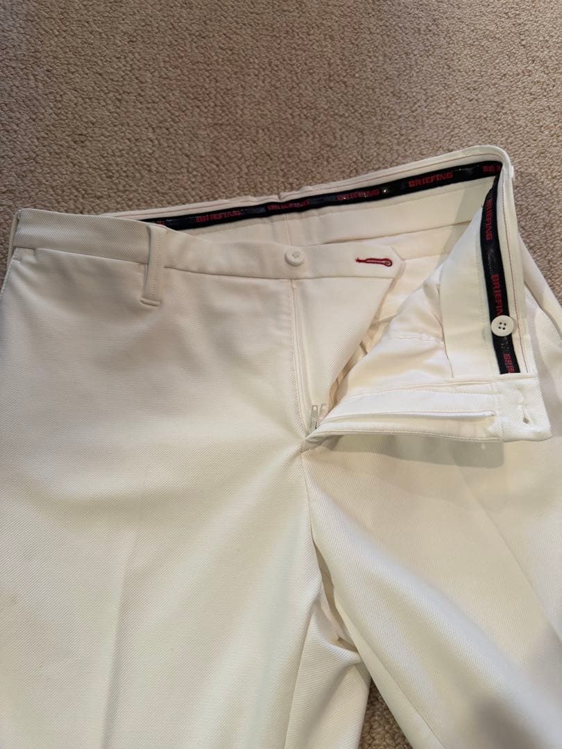 BRIEFING ホワイト スリムフィット パンツ