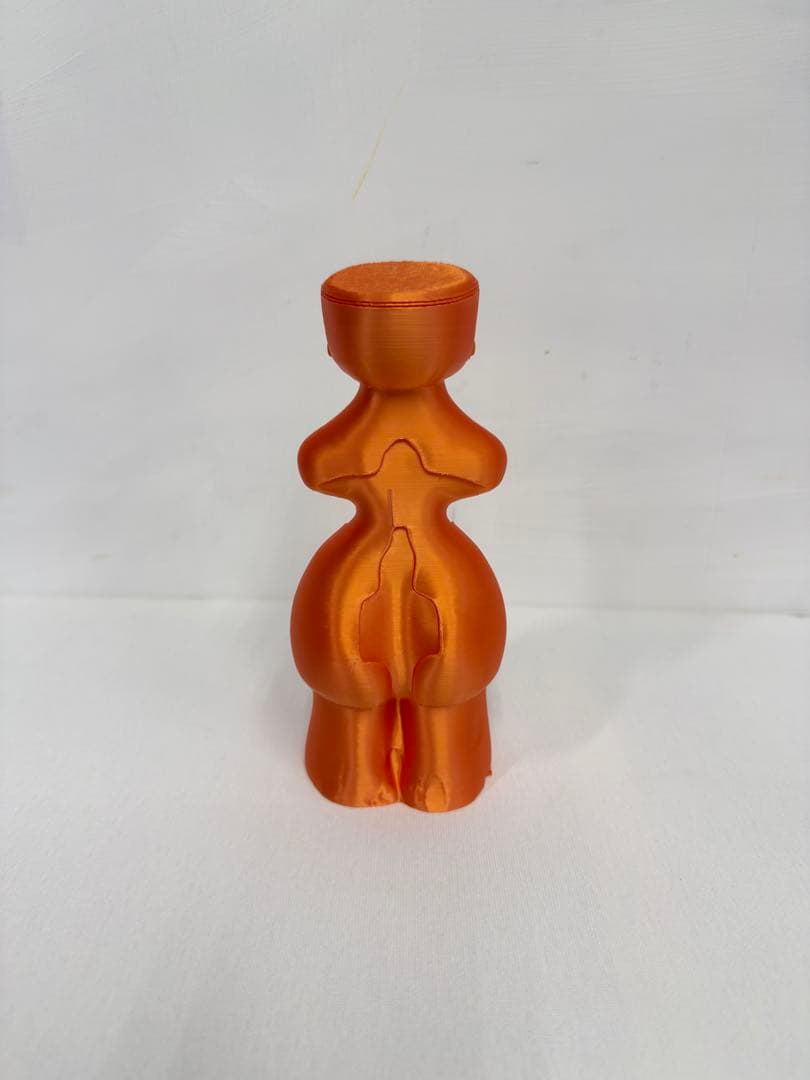 オレンジ色の国宝縄文土偶のレプリカ、3体セット、