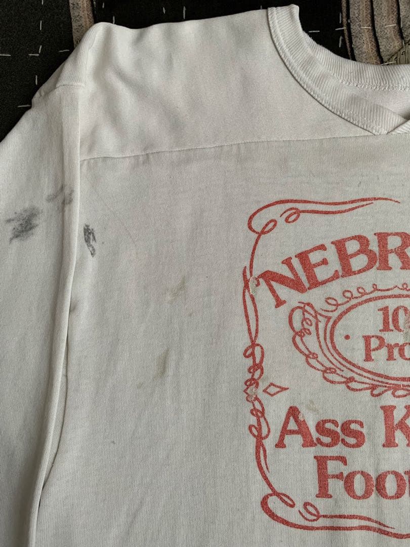 雰囲気抜群 80s russell vtg フットボール Tシャツ ラッセル