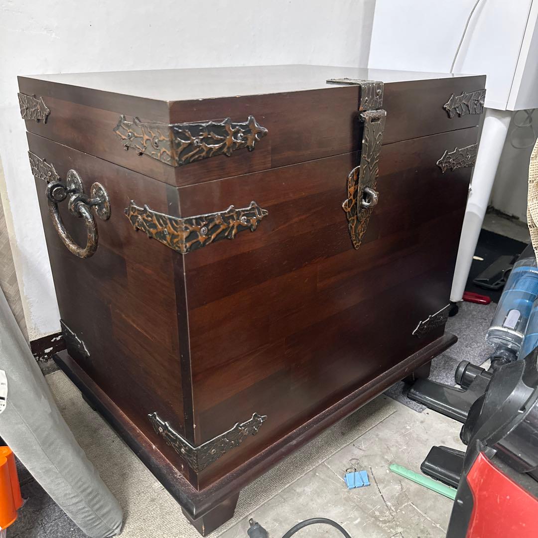 アンティーク風木製収納ボックス