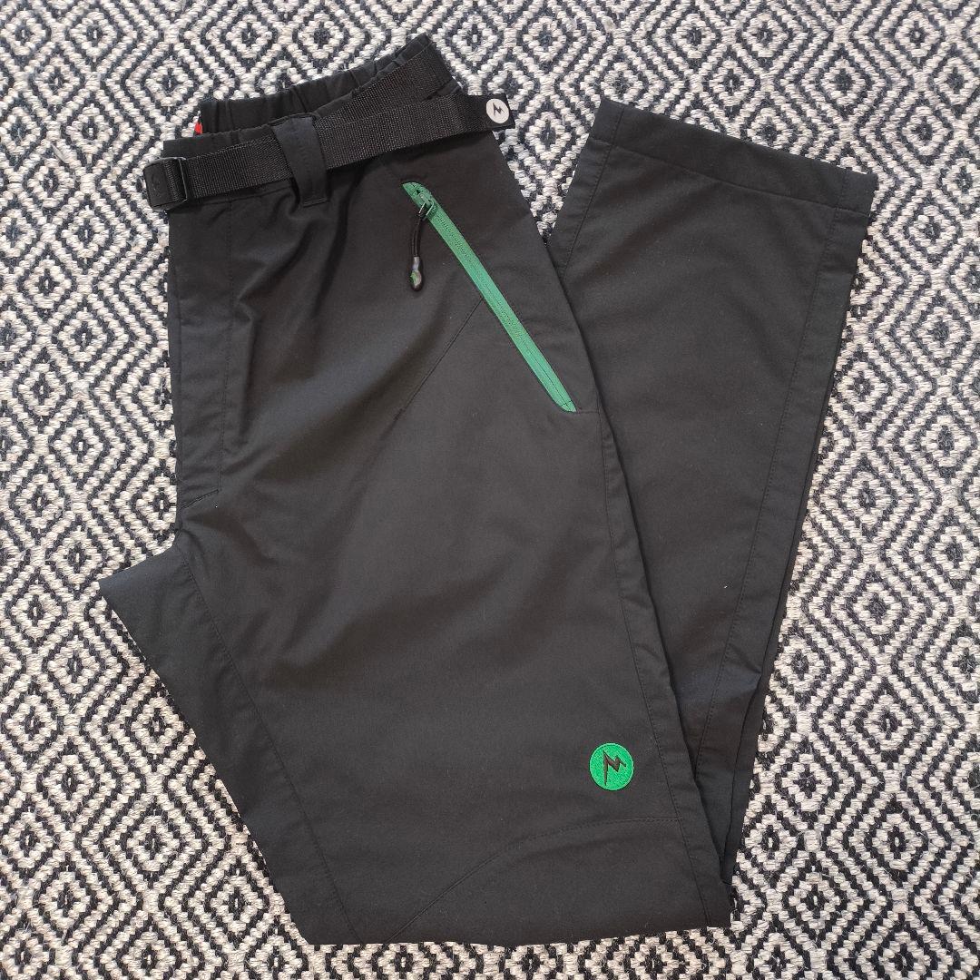 未使用　ビームスゴルフ　マーモット　パンツ　ブラック　グリーン　Sサイズ