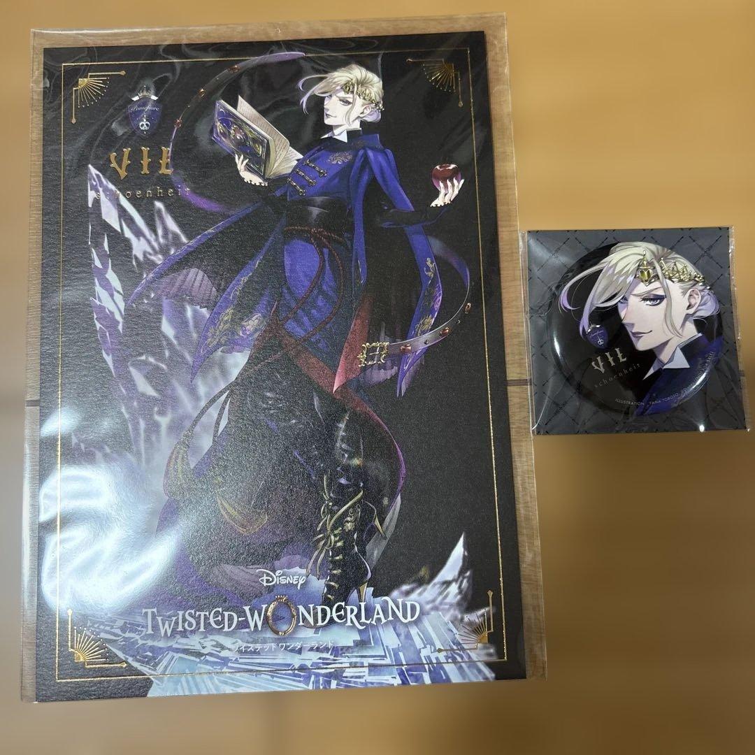 ツイステ　ヴィル　1/8スケールフィギュア　アニプレックス　缶バッジ　ポスカ付き