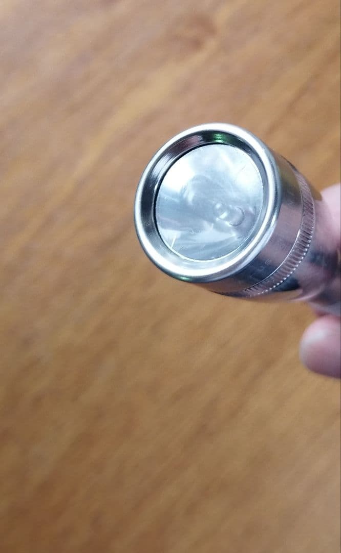 ミニマグライト　ビンテージ品　AA 単3電池タイプ　シルバー　非LED