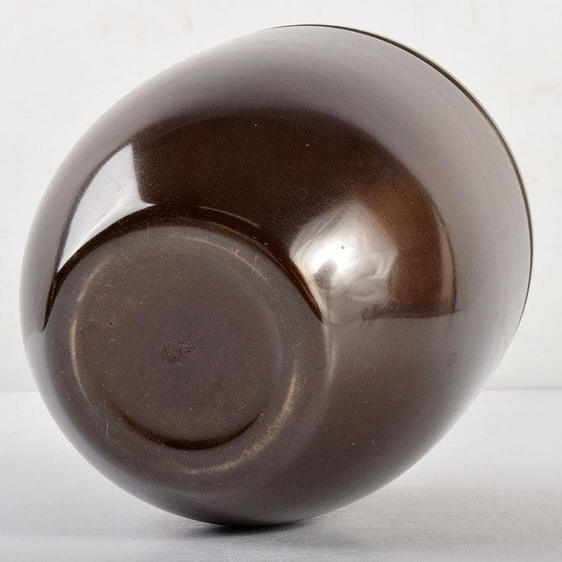 茶道具　中川浄益造　銅製　建水　共箱　M　R4893