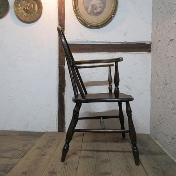 イギリス アンティーク 家具 アームチェア ウィンザーチェア 椅子 4725e