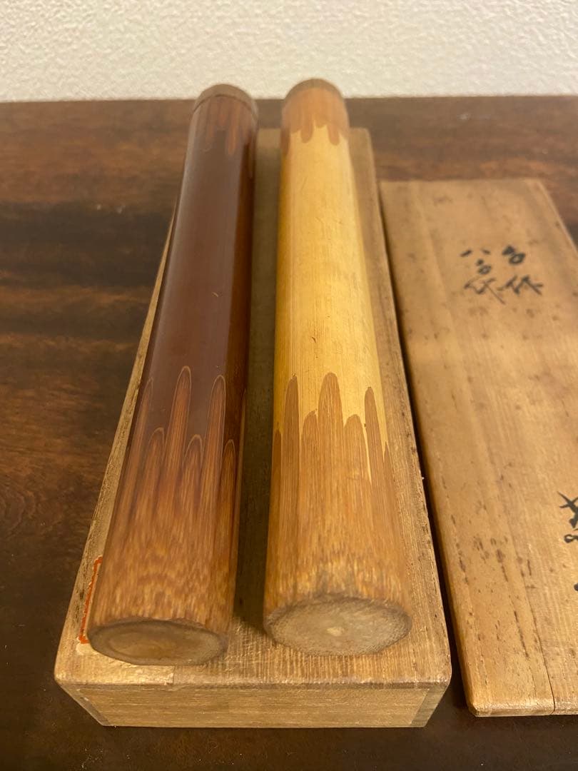 『千代・八千代』茶杓2本　共箱　茶道具　書付　花押