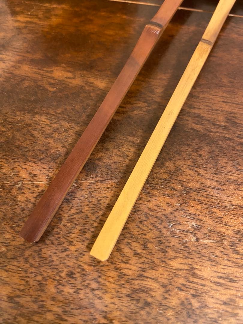 『千代・八千代』茶杓2本　共箱　茶道具　書付　花押