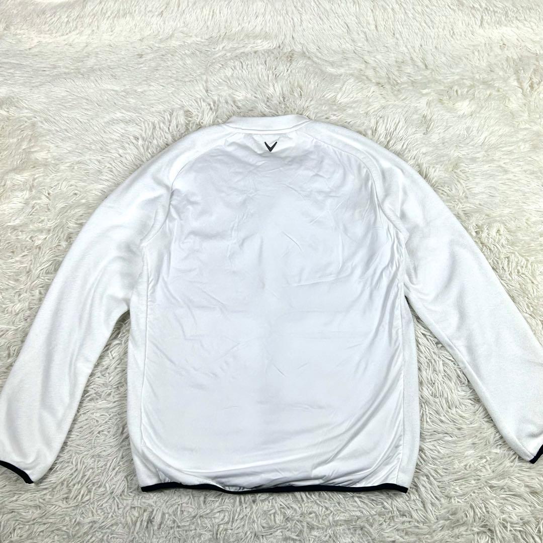 新品 キャロウェイ 中綿 フリース ブルゾン スターストレッチ 白黒 L ゴルフ