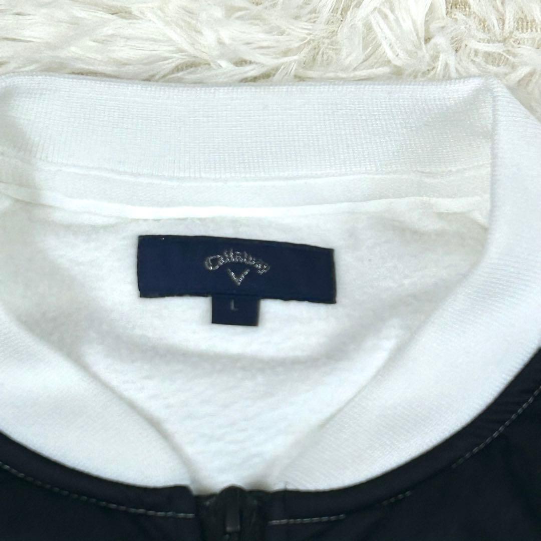 新品 キャロウェイ 中綿 フリース ブルゾン スターストレッチ 白黒 L ゴルフ