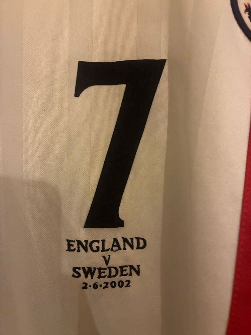 【入手困難】ベッカム イングランド代表 長袖 ユニフォーム 2002 背番号7