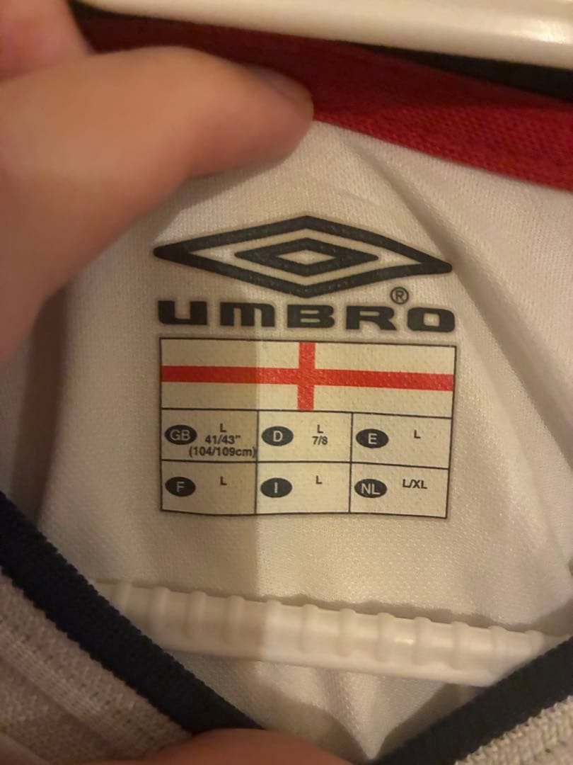 【入手困難】ベッカム イングランド代表 長袖 ユニフォーム 2002 背番号7