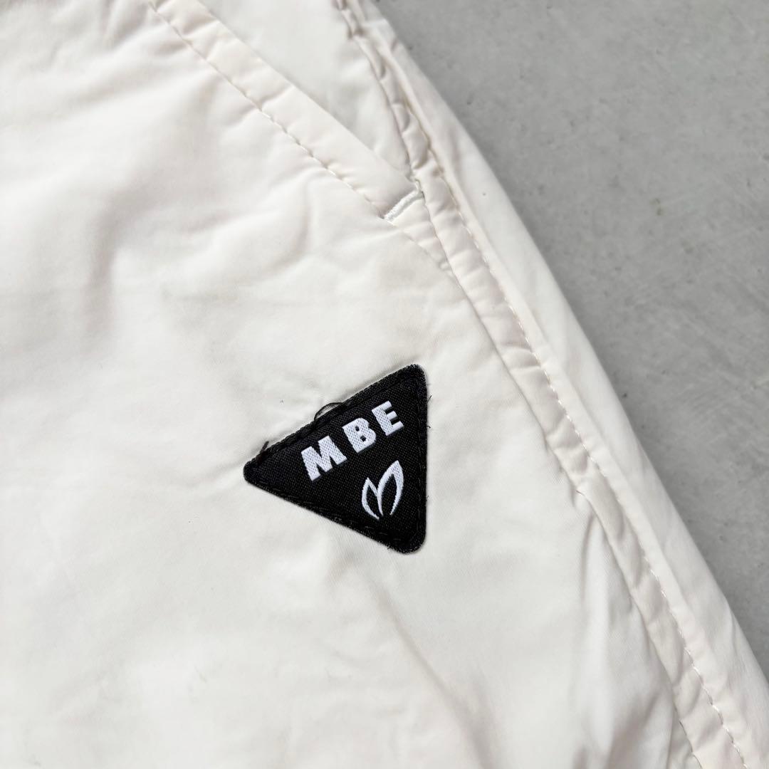 MASTER BUNNY EDITION 蓄熱裏地 中綿ロングパンツ ロゴ 白